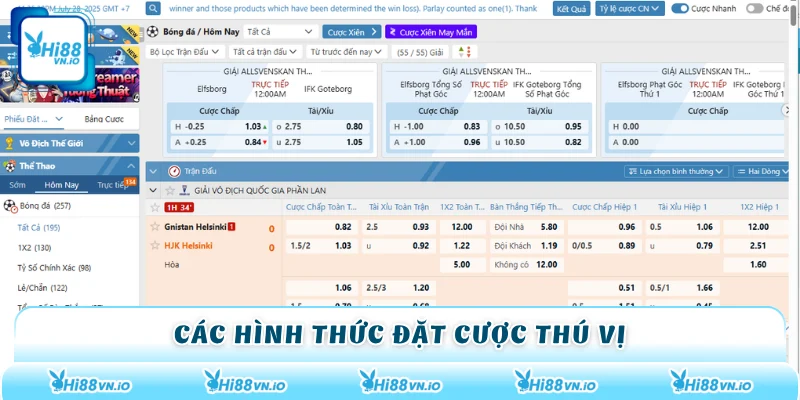 Các hình thức đặt cược thú vị